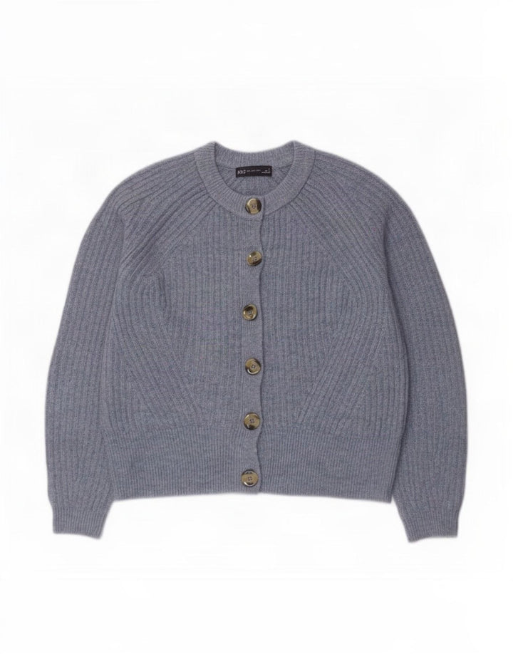 Maglione cardigan da donna Marks & Spencer UK 14 Acrilico blu medio