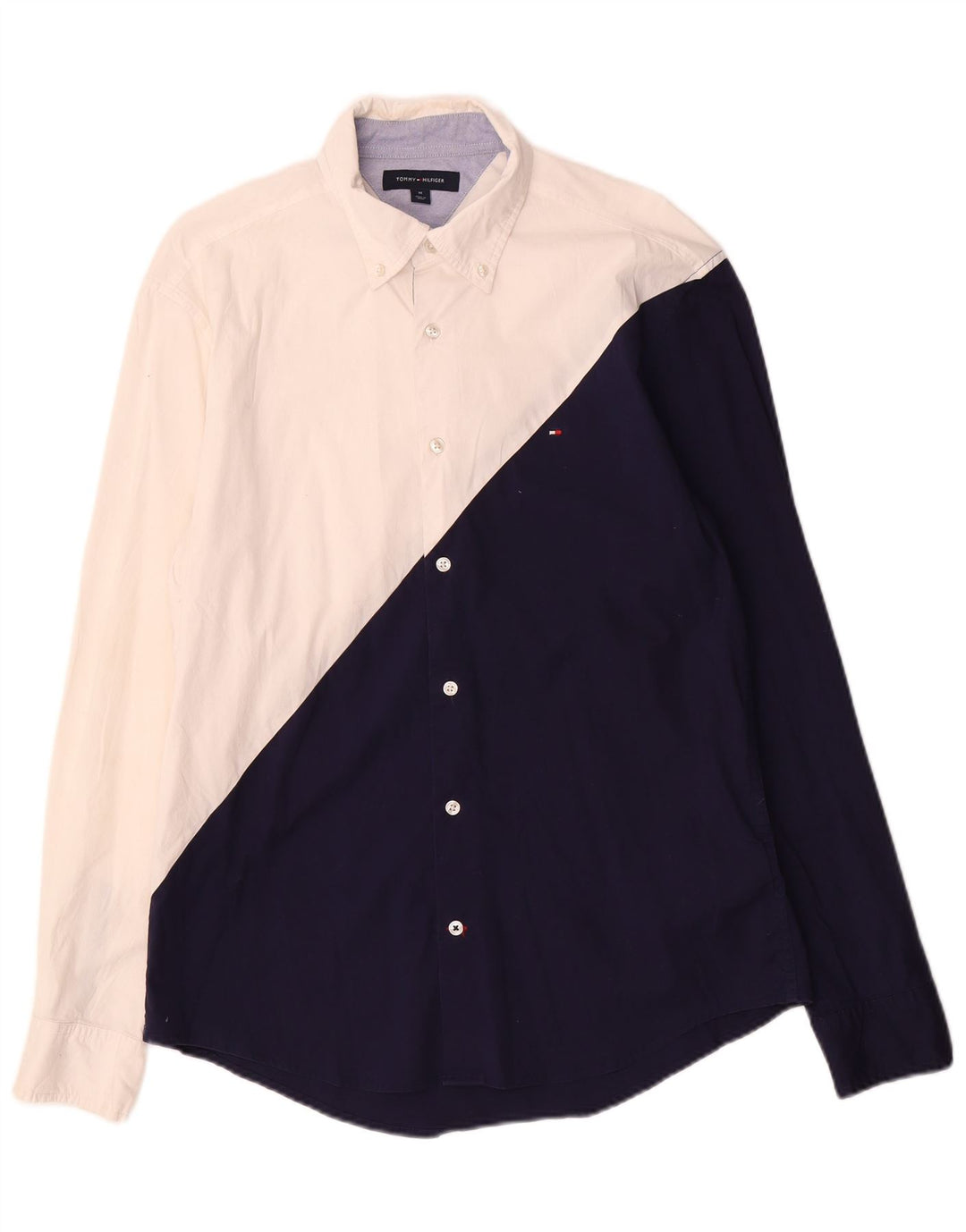 Camicia da uomo Tommy Hilfiger color block bianco medio