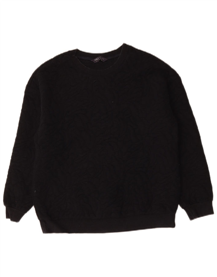 Felpa oversize da donna Marks & Spencer UK 10 Small Blu Navy