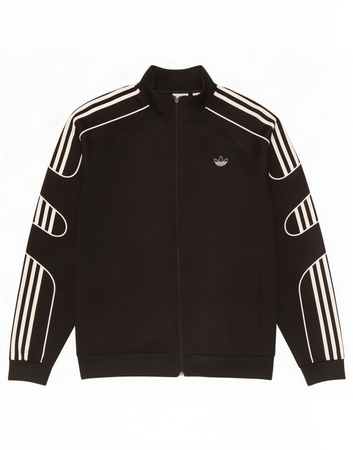Giacca da ginnastica da uomo Adidas XL nera in poliestere
