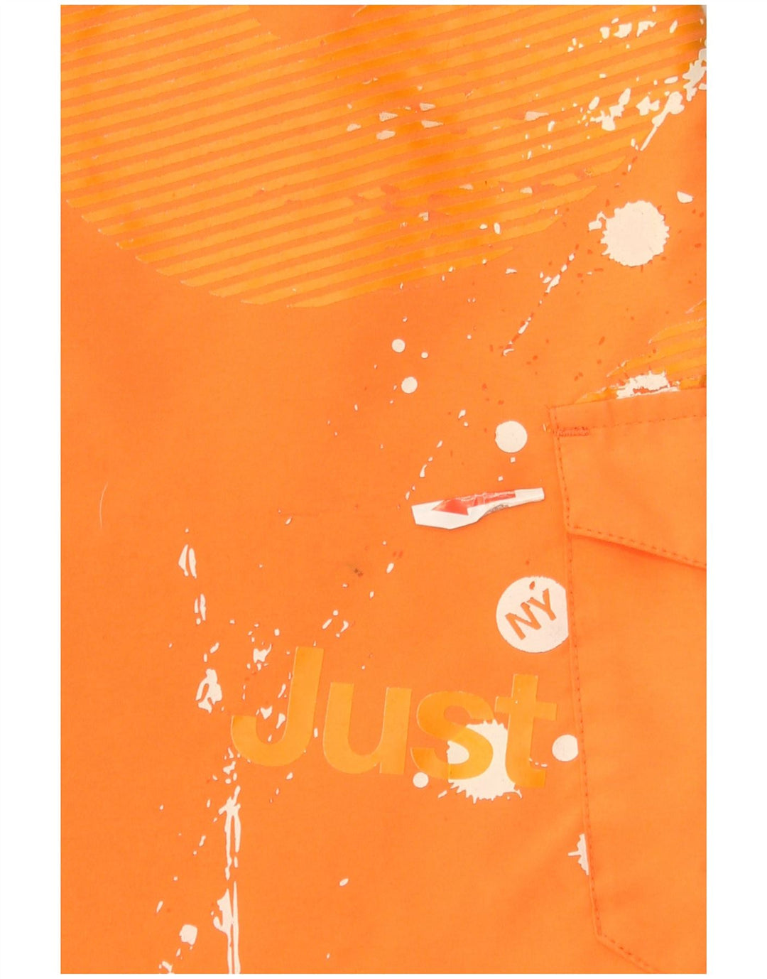 Pantaloncini da bagno con grafica Nike da uomo, grandi, in poliestere color block arancione
