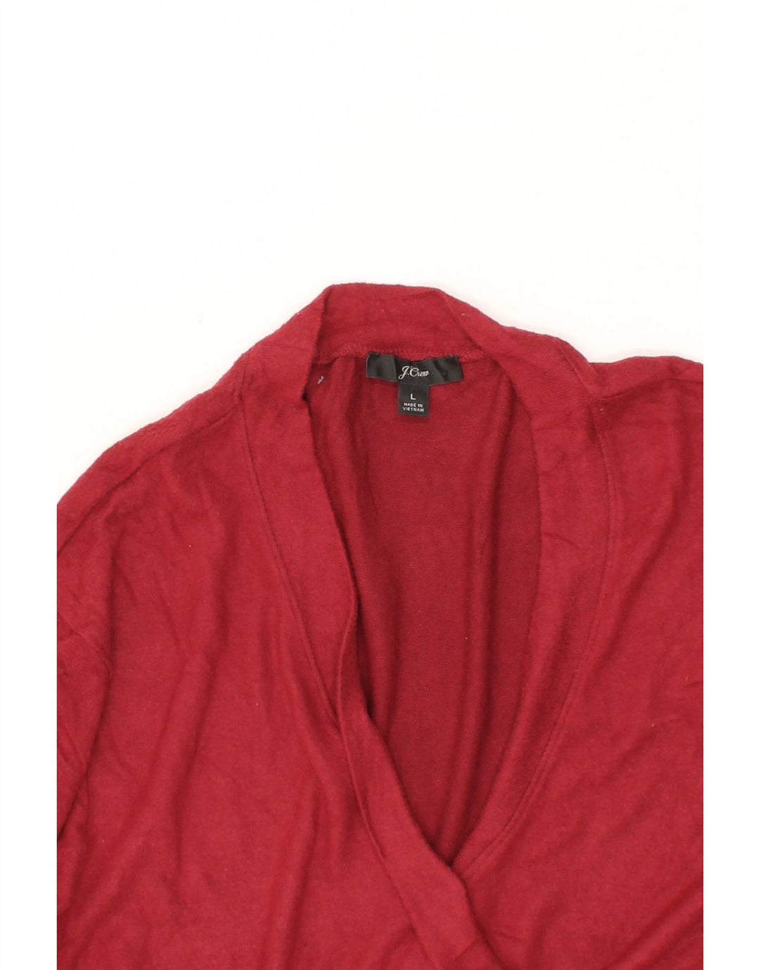 J. CREW Womens V-Neck Jumper Sweater UK 16 Large Red Viscose Vintage J. Crew and Second-Hand J. Crew from Messina Hembry 