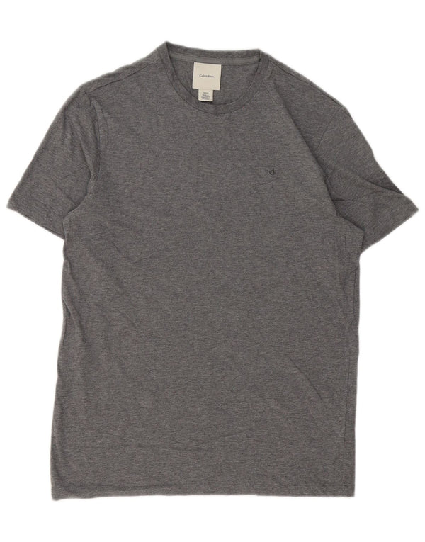 T-shirt da uomo Calvin Klein Top Small in cotone grigio