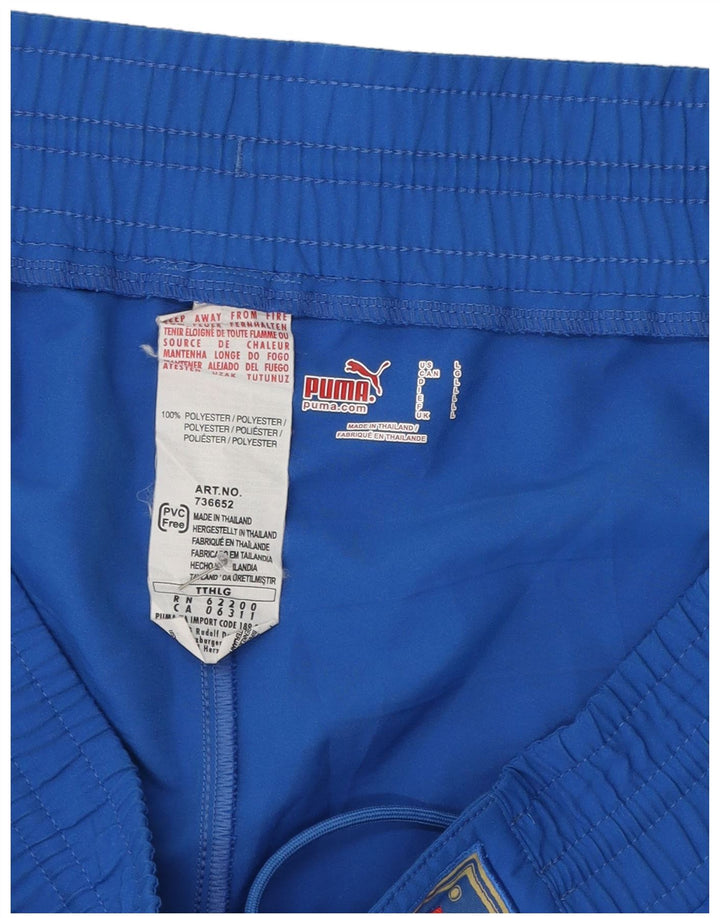 Pantaloncini sportivi Puma Italia da uomo con grafica grande blu in poliestere