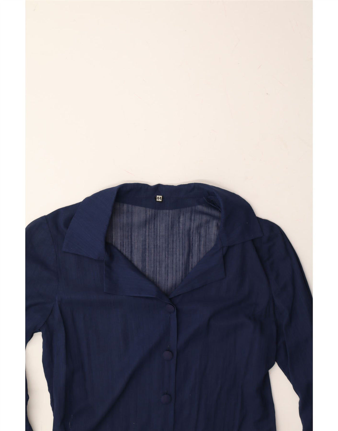 VINTAGE Womens Pullover Shirt Dress IT 44 Medium Navy Blue Vintage Vintage and Second-Hand Vintage from Messina Hembry 