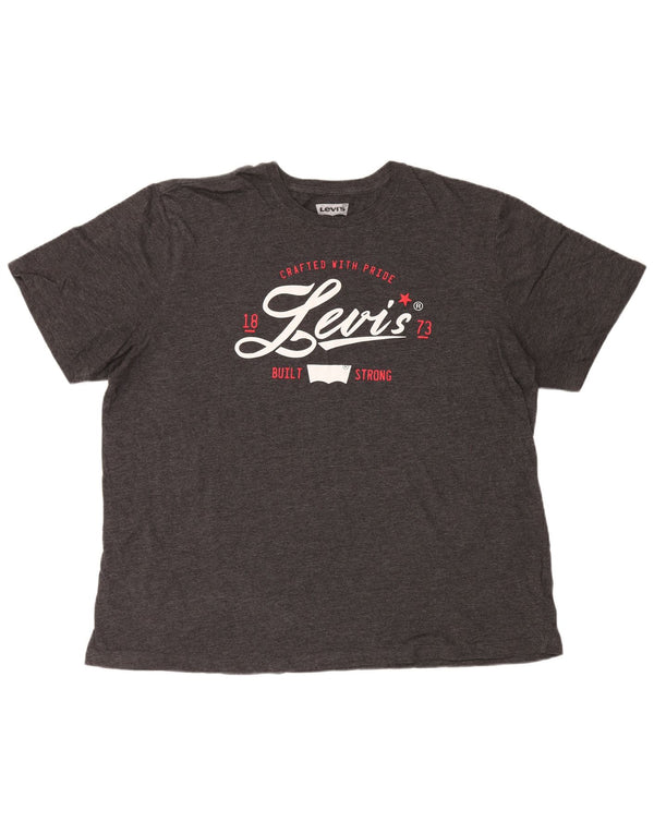 T-shirt grafica da uomo Levi's Top 2XL in cotone grigio