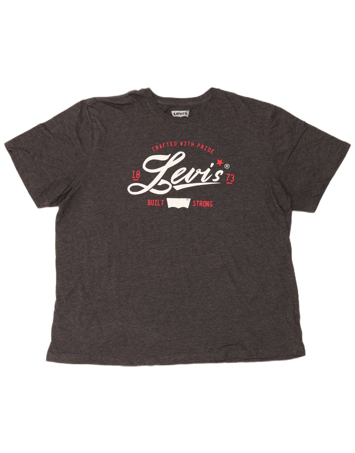 T-shirt grafica da uomo Levi's Top 2XL in cotone grigio