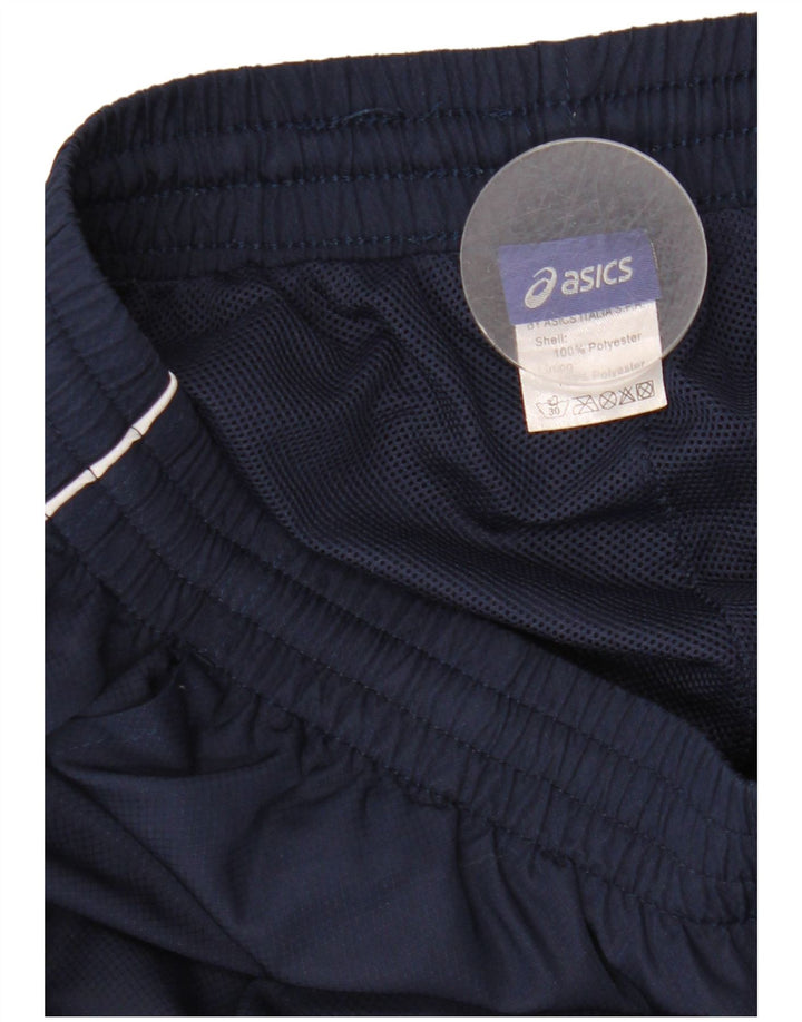 Pantaloni da tuta da uomo Asics medi in poliestere blu navy