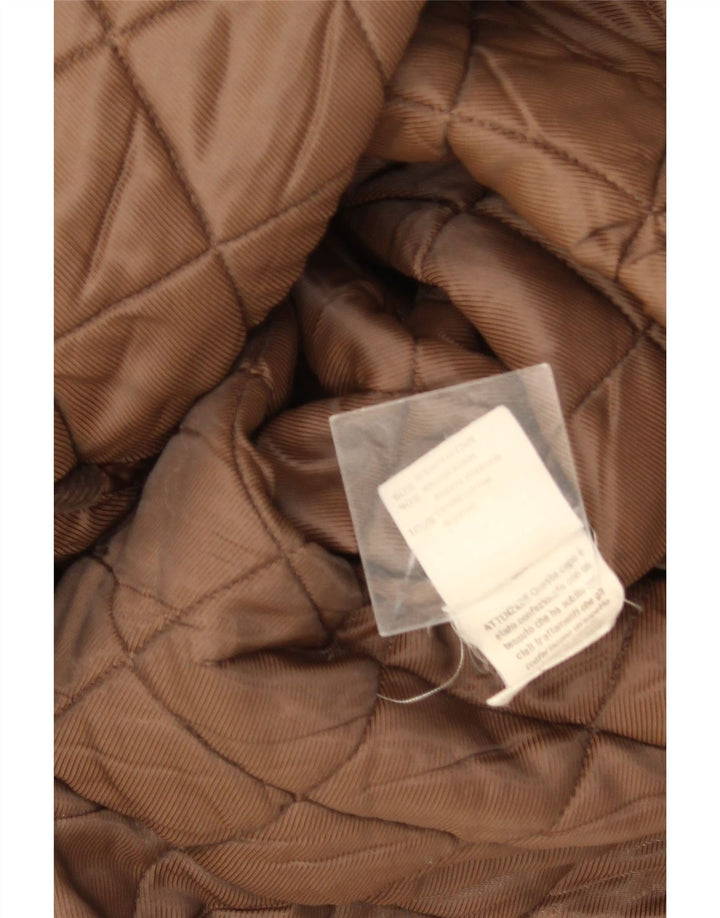 Cappotto Trapuntato Donna Les Copains IT 42 Acetato Marrone Medio
