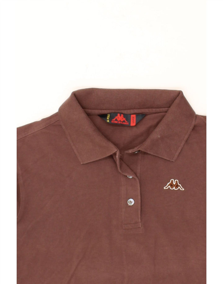 KAPPA Womens Polo Shirt UK 14 Large Brown Cotton Vintage Kappa and Second-Hand Kappa from Messina Hembry 