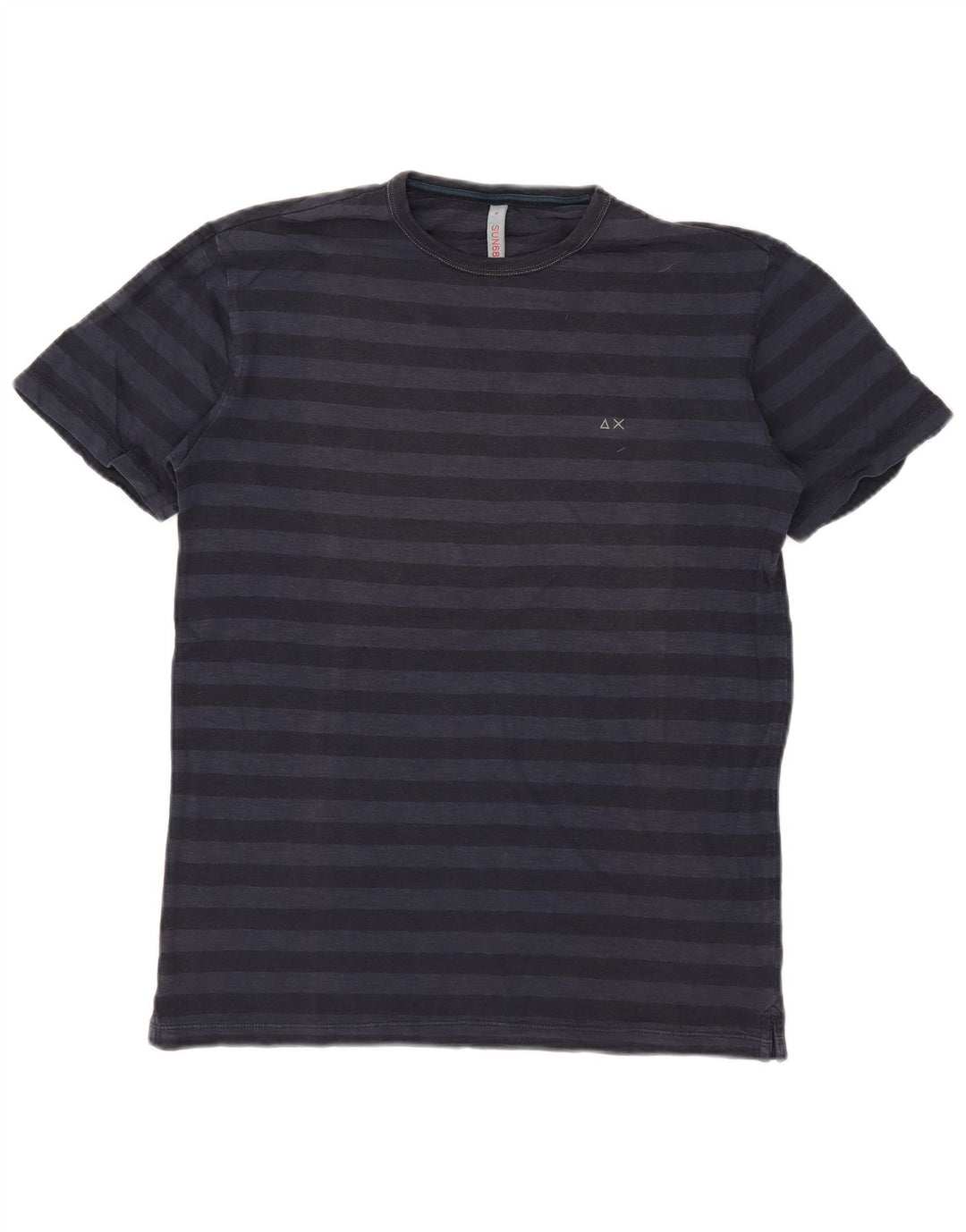 T-shirt da uomo SUN68 Top in cotone a righe blu navy medio