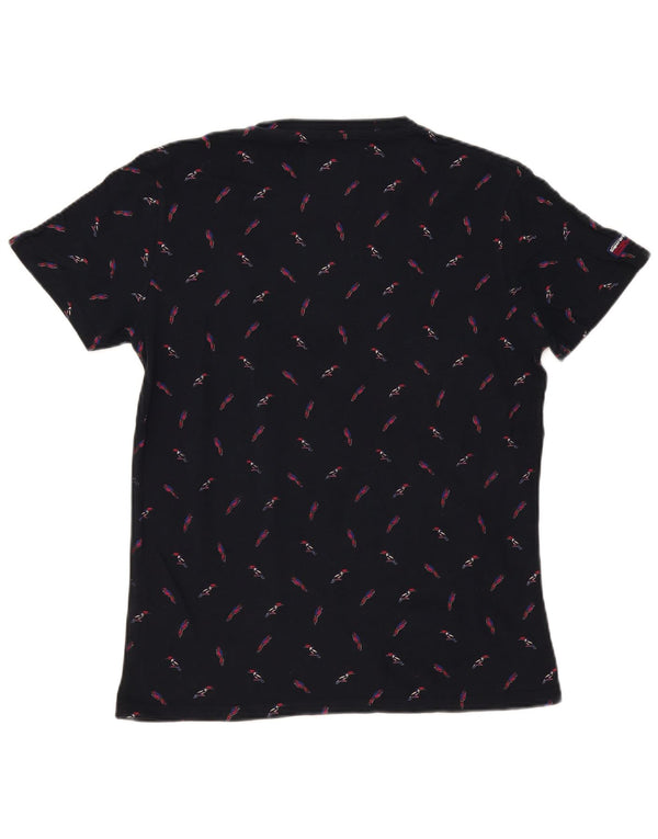 T-shirt grafica da uomo Superdry Top in cotone blu navy medio