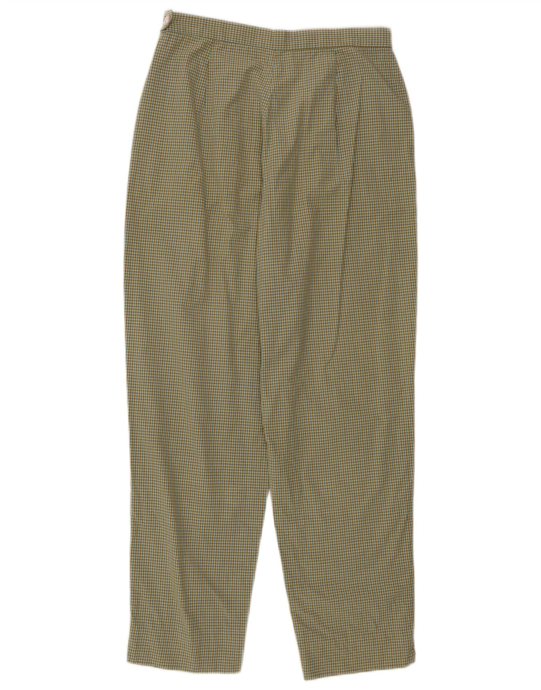 Pantaloni corti da donna vintage IT 40 piccoli W26 L24 a quadretti verdi