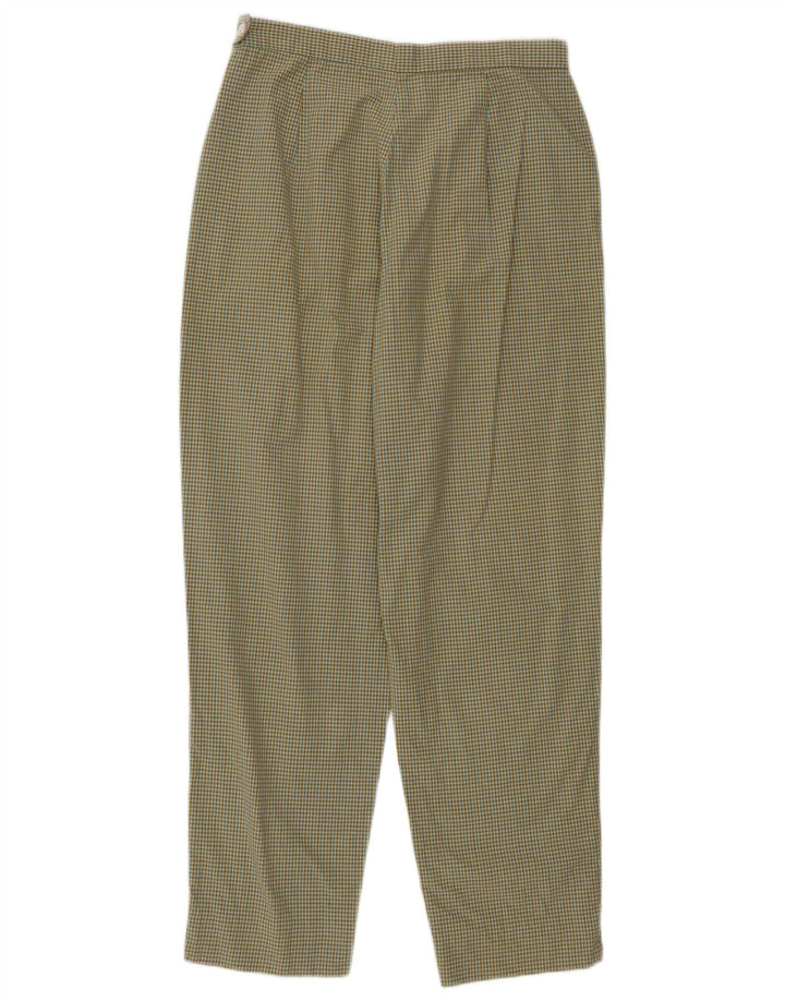 Pantaloni corti da donna vintage IT 40 piccoli W26 L24 a quadretti verdi