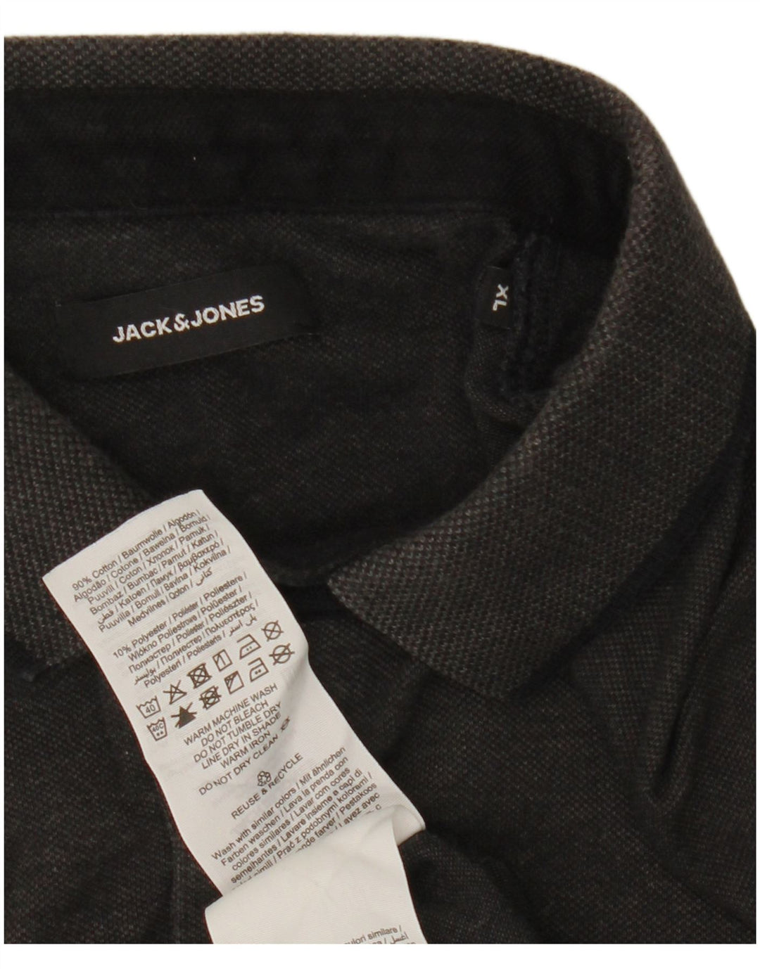 Polo da uomo Jack & Jones XL in cotone nero