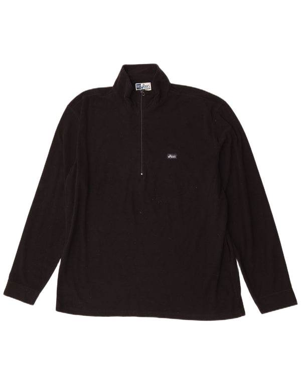 Maglietta Asics da uomo con zip e collo pullover 2XL poliestere nero