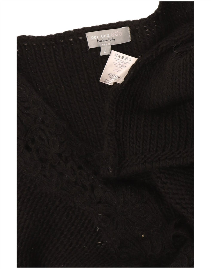 Maglione cardigan Marks & Spencer da donna Per Una UK 16 grande nero