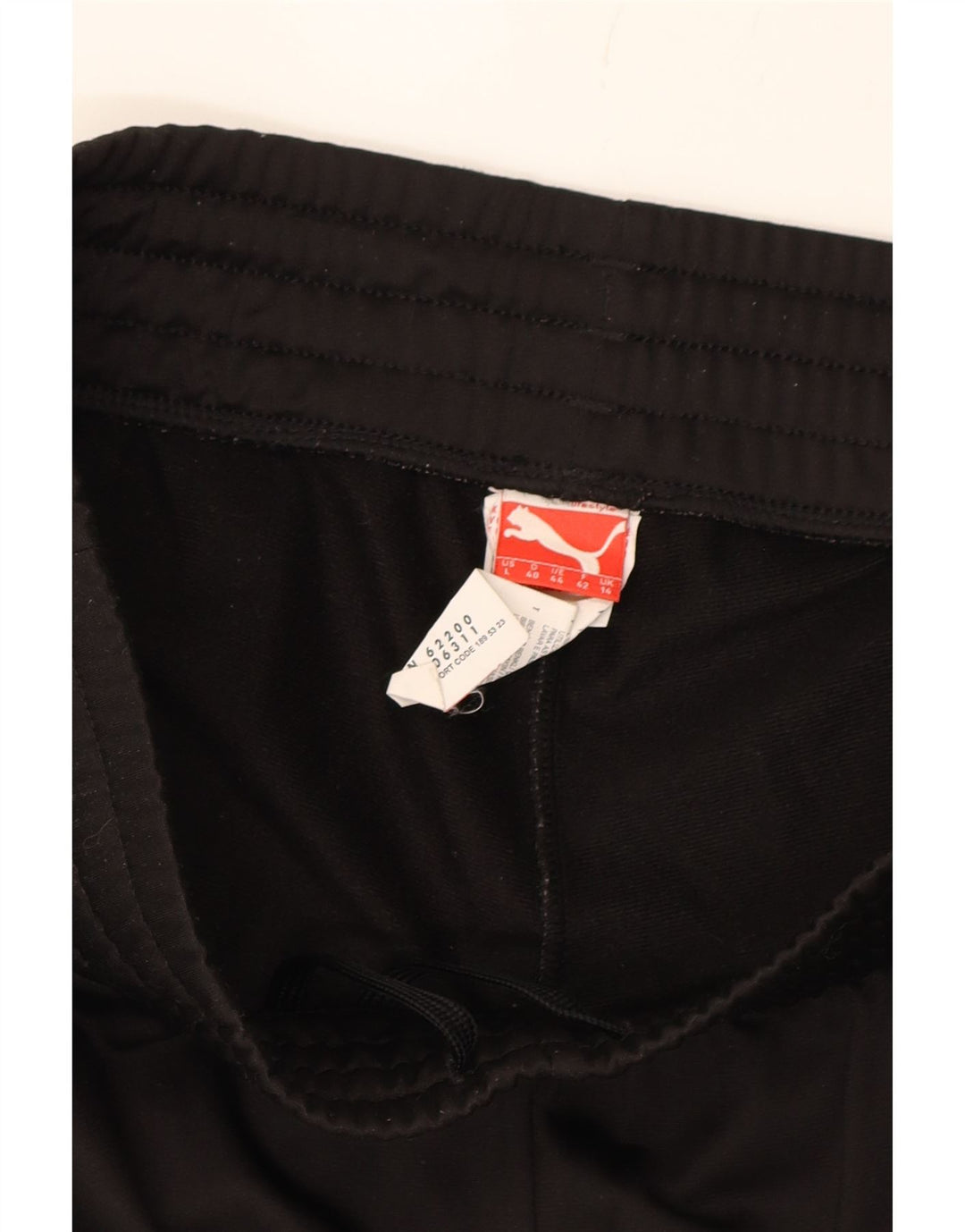 PUMA Womens Tracksuit Trousers UK 14 Large Black Polyester Vintage Puma and Second-Hand Puma from Messina Hembry 