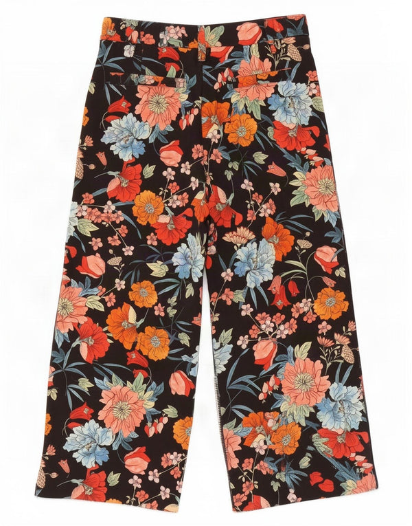 Zara Womens Harem Trousers Large W30 L25 Multicoloured Floral Polyester