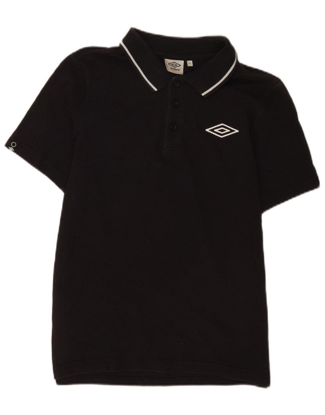 Polo Umbro da uomo in cotone nero medio