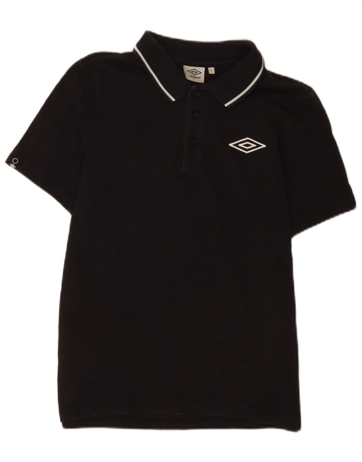 Polo Umbro da uomo in cotone nero medio