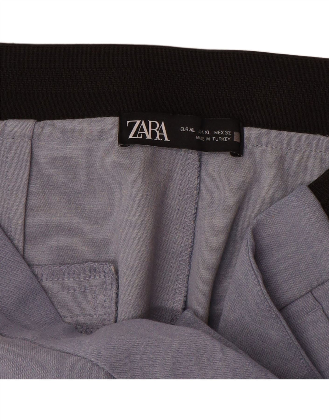 Pantaloni chino dritti da donna Zara XL W32 L27 poliestere blu