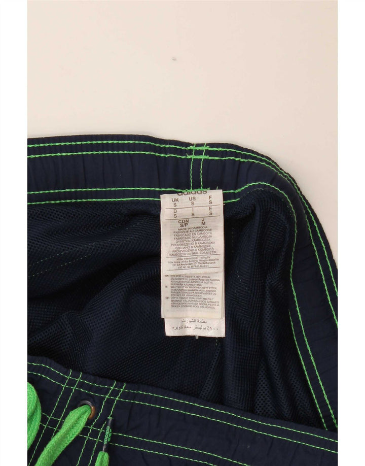 Pantaloncini da bagno da uomo Adidas piccoli in poliestere blu navy