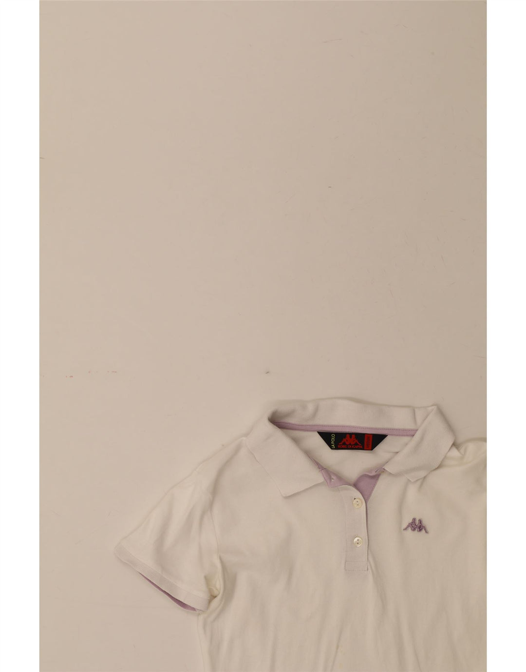 KAPPA Womens Polo Shirt UK 12 Medium White Cotton Vintage Kappa and Second-Hand Kappa from Messina Hembry 