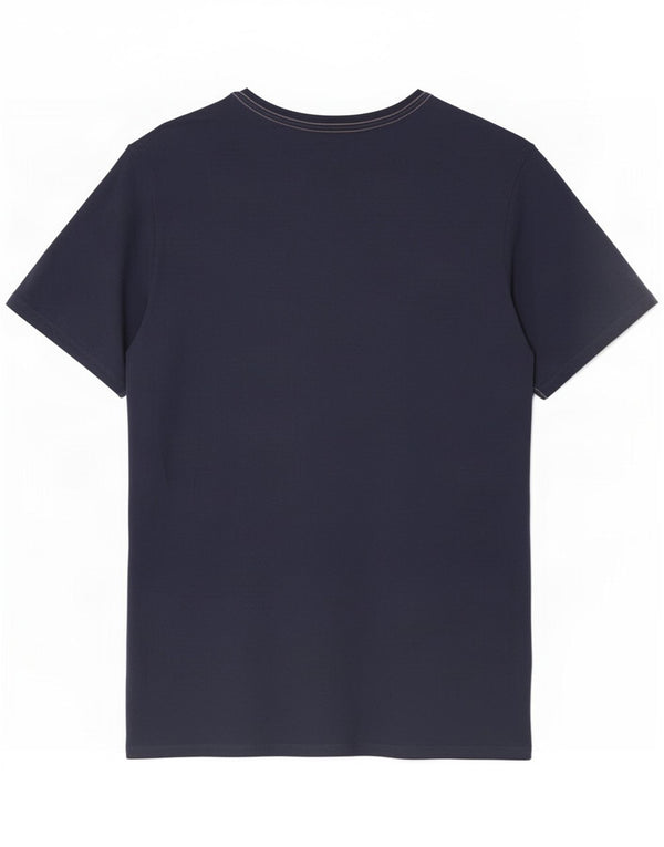 Guess T-shirt grafica da uomo slim fit Top UK 36 Small Blu Navy Cotone