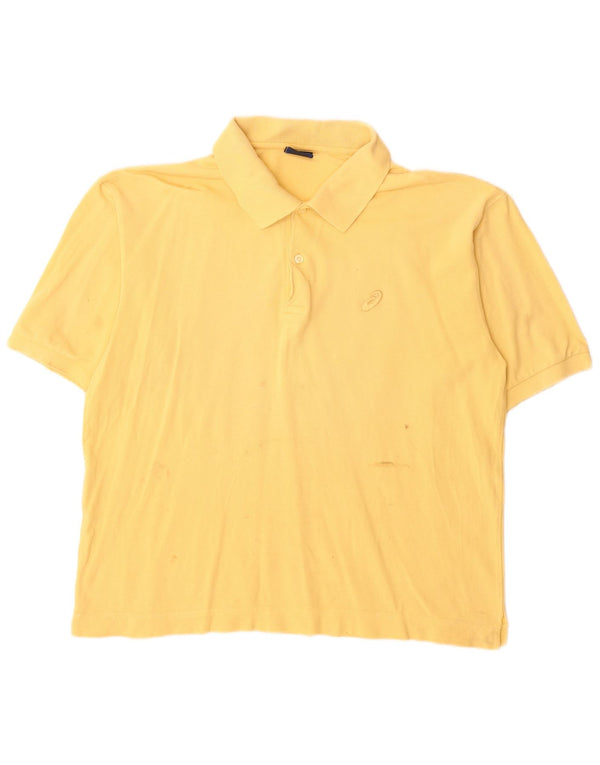 Polo Asics Uomo Large in cotone giallo