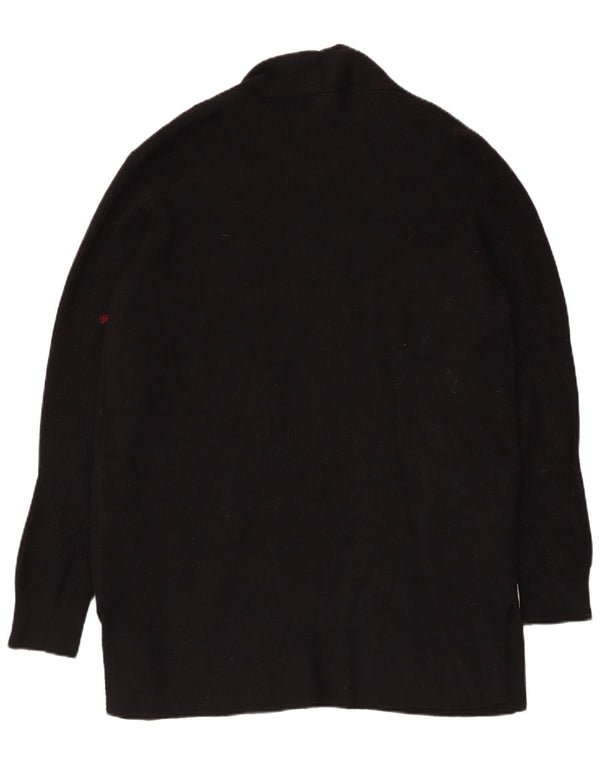 Maglione cardigan aperto lungo da donna Marks & Spencer UK 14 medio nero