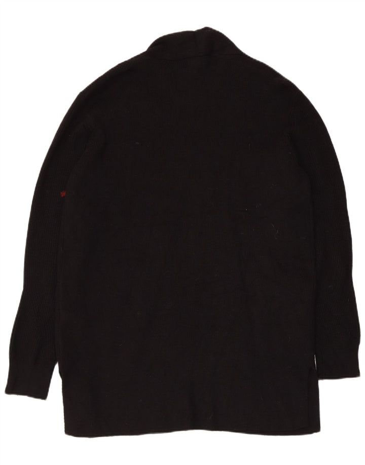 Maglione cardigan aperto lungo da donna Marks & Spencer UK 14 medio nero