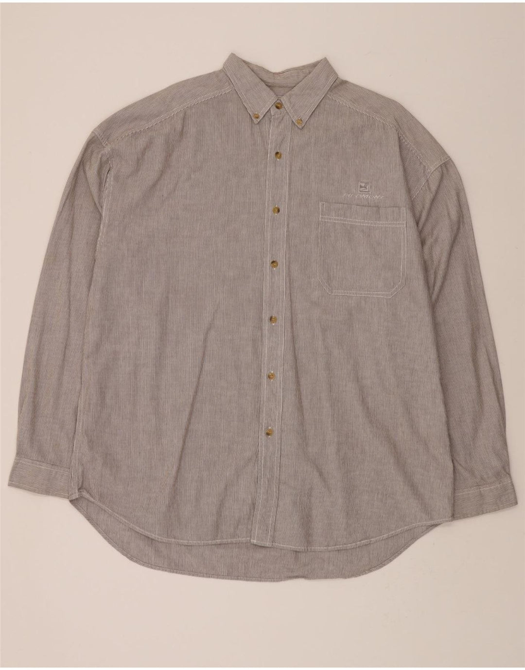 LEE Mens Shirt XL Grey Striped Cotton Vintage Lee and Second-Hand Lee from Messina Hembry 