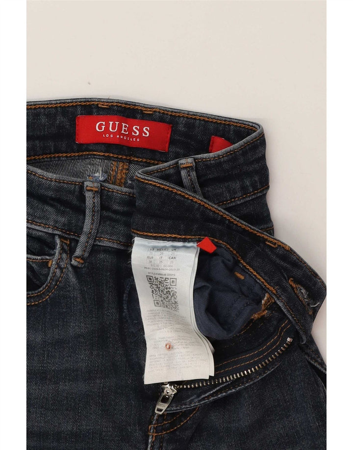 Jeans skinny effetto consumato da donna Guess W25 L26 poliestere blu navy