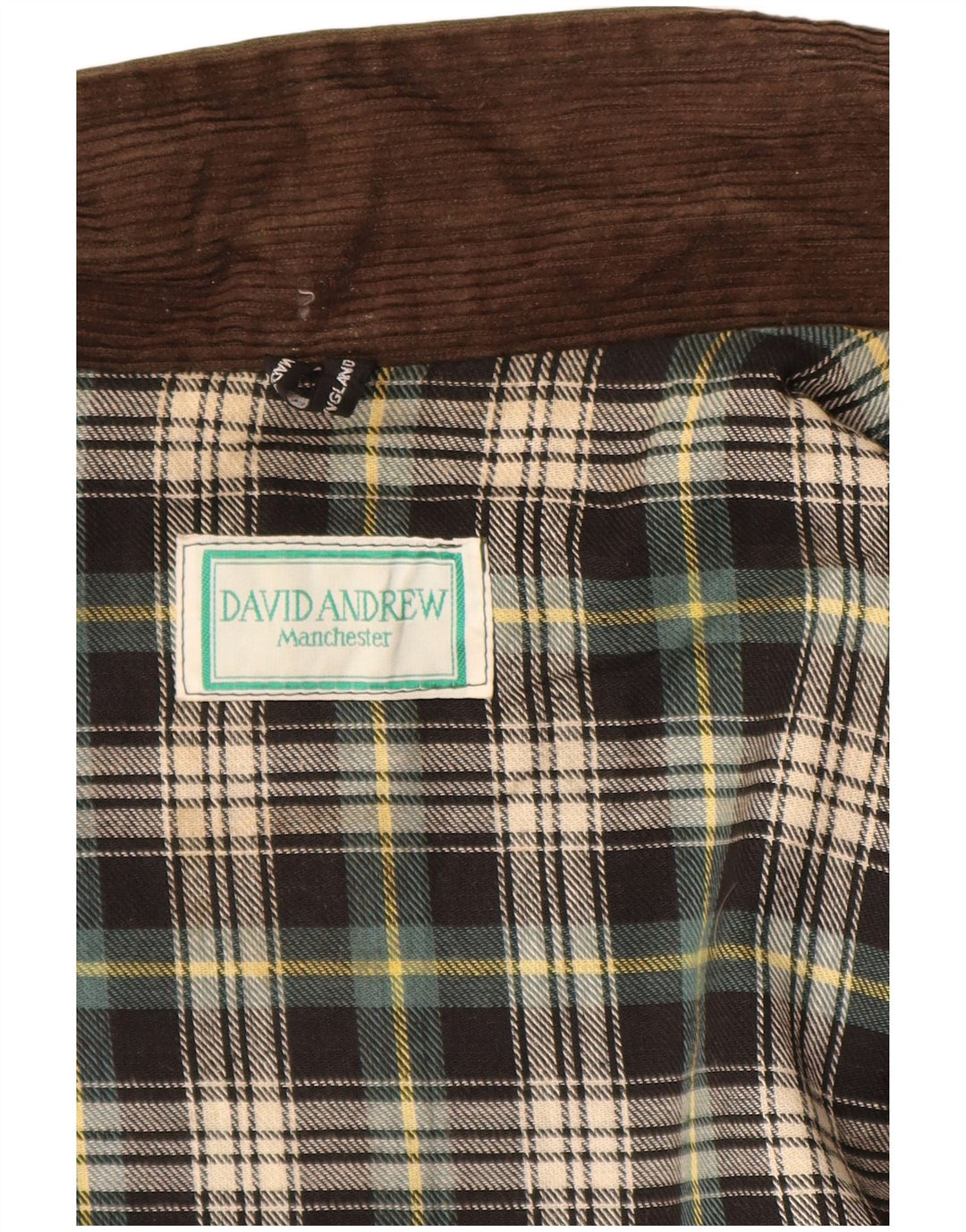 DAVID ANDREW Gilet da uomo in cotone cerato Manchester UK 40 grande cotone kaki