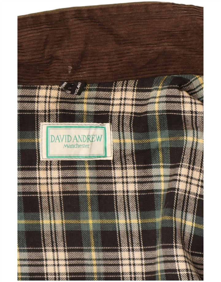 DAVID ANDREW Gilet da uomo in cotone cerato Manchester UK 40 grande cotone kaki