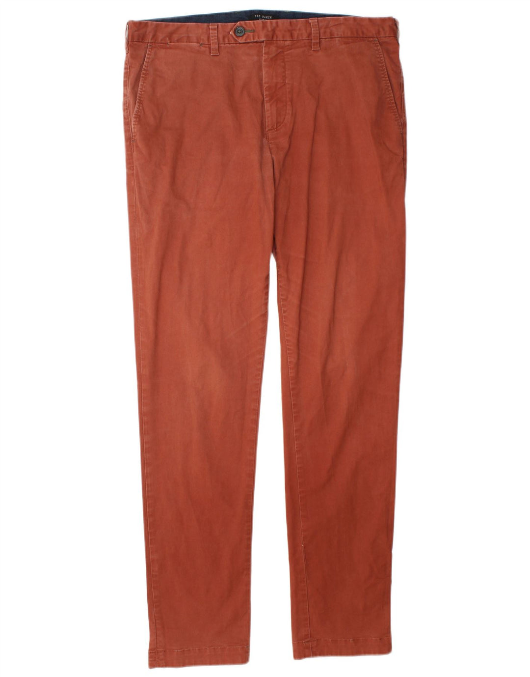 Pantaloni chino slim da uomo Ted Baker W34 L33 in cotone marrone