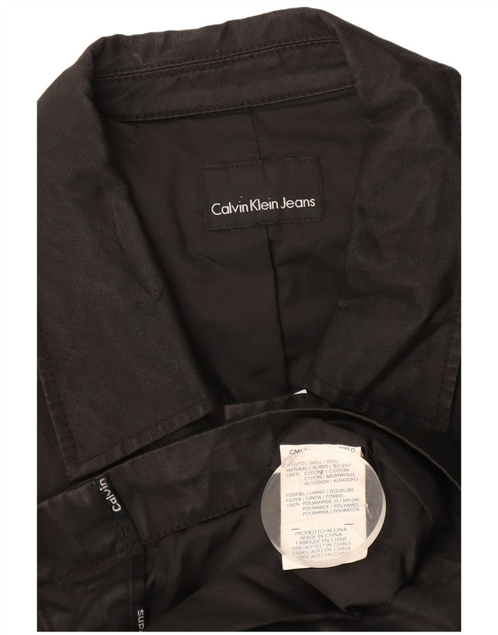 Giacca militare da uomo Calvin Klein UK 38 cotone nero medio