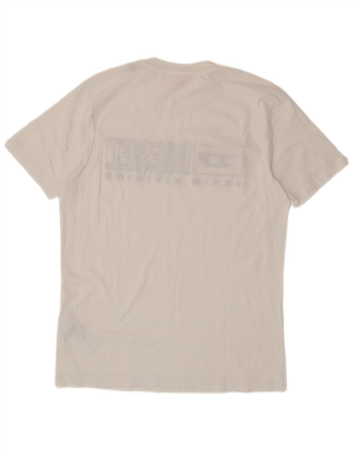 T-shirt grafica da uomo Diesel Top XL in cotone bianco