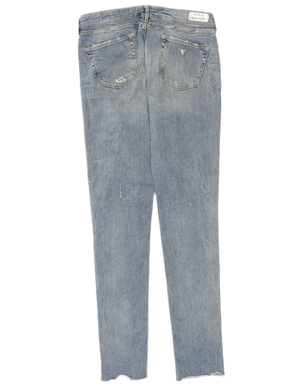 Jeans skinny effetto consumato da donna Guess W30 L32 cotone blu