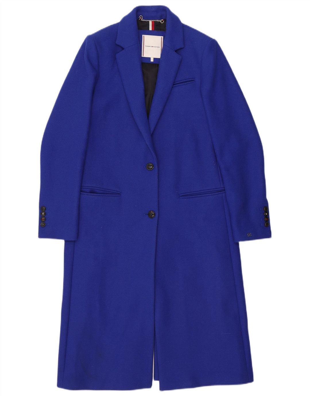 Cappotto da donna Tommy Hilfiger UK 10 piccolo in lana blu