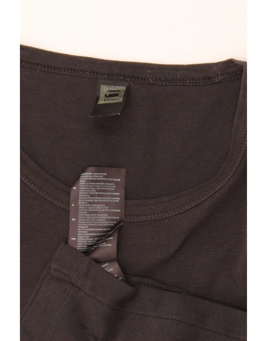Top da uomo G-Star a maniche lunghe in cotone nero medio