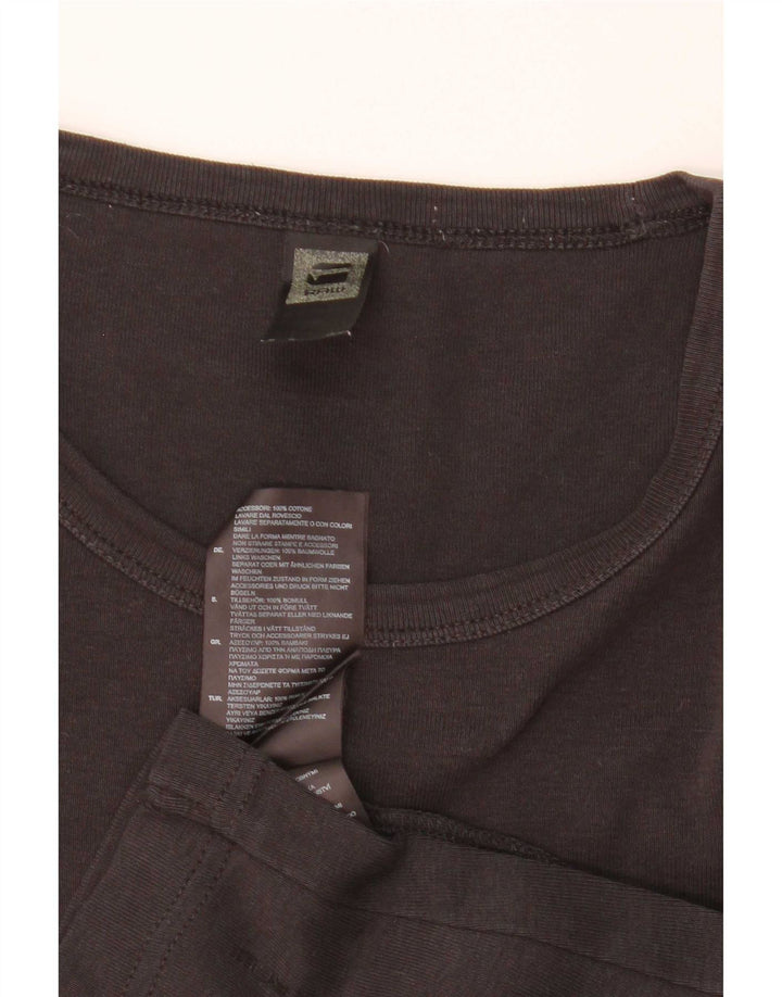 Top da uomo G-Star a maniche lunghe in cotone nero medio