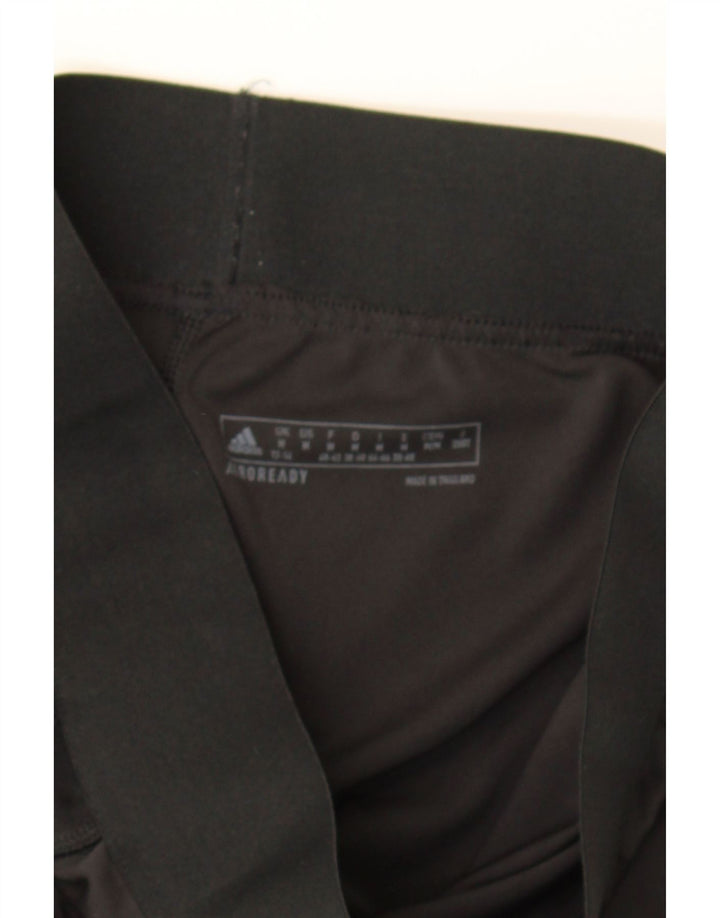 ADIDAS Womens Graphic Leggings UK 12/14 Medium  Black Vintage Adidas and Second-Hand Adidas from Messina Hembry 