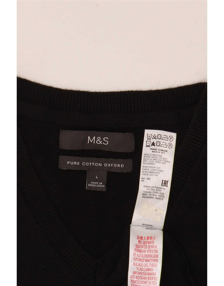 Canotta da uomo Marks & Spencer grande in cotone nero