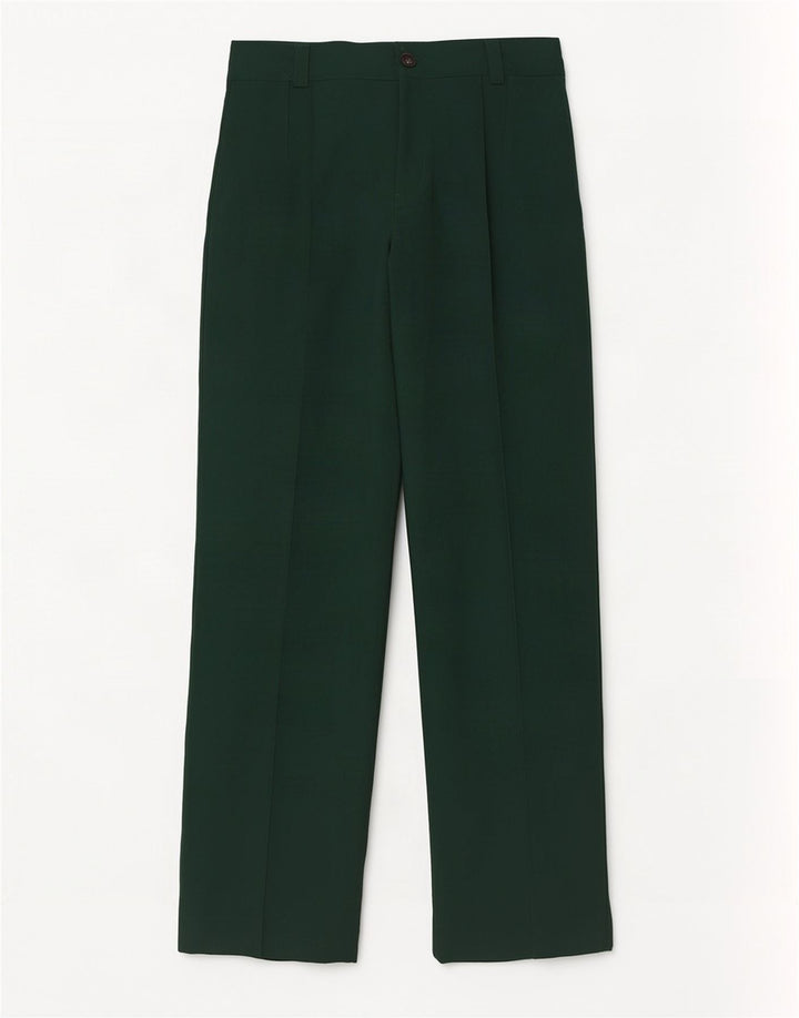 Pantaloni casual dritti da donna Zara medi W28 L32 poliestere verde