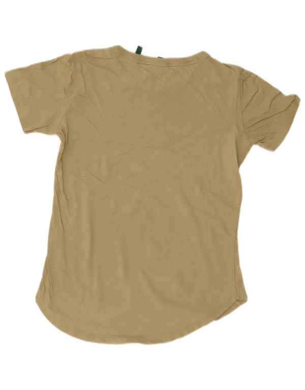 G-STAR Womens Graphic T-Shirt Top UK 12 Medium Khaki Cotton