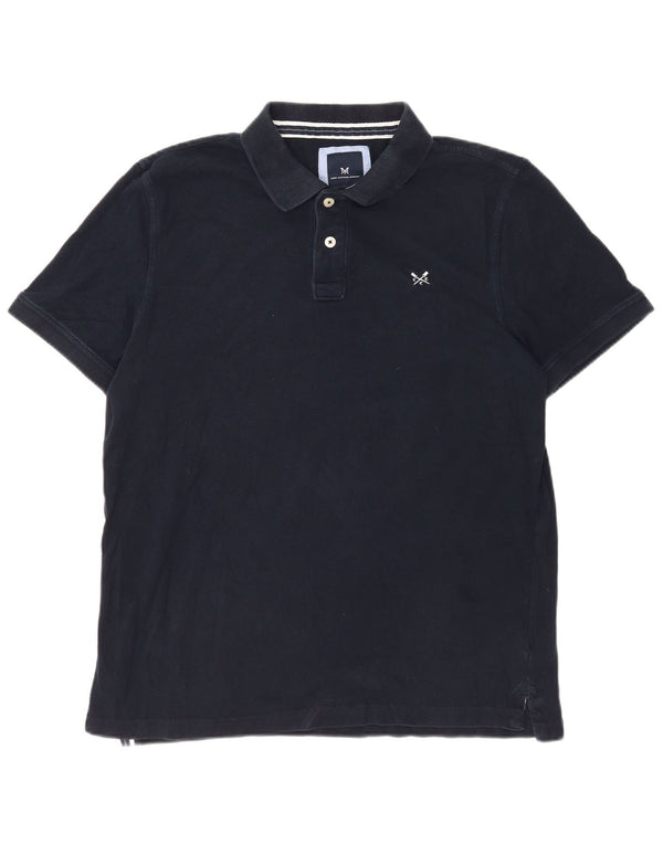 Crew Clothing Mens Polo Shirt XL Navy Blue Cotton