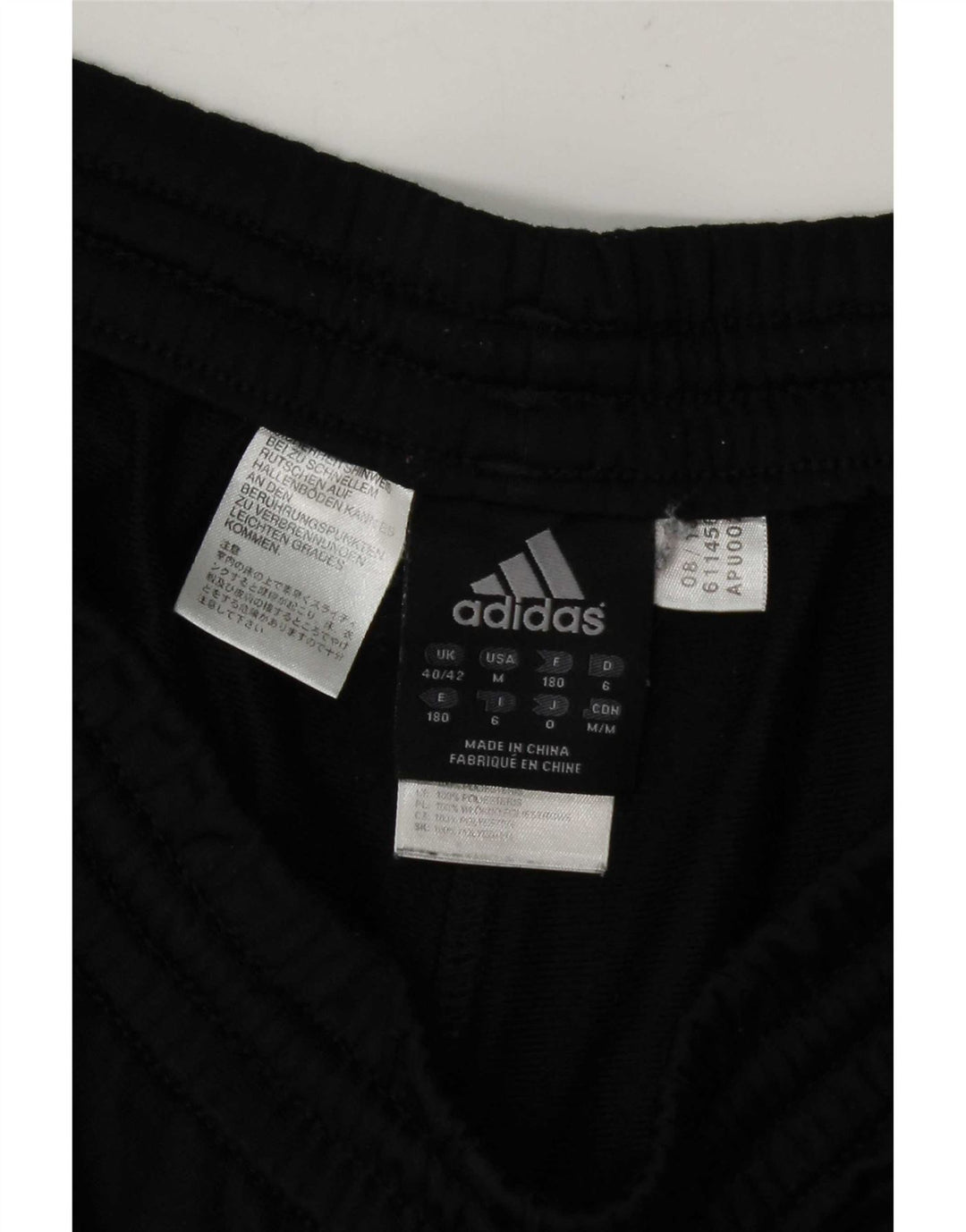 Pantaloni da tuta da uomo Adidas Joggers UK 40/42 Medium Nero Poliestere