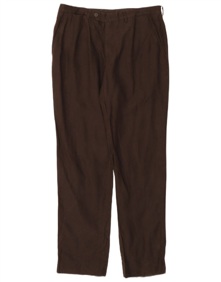 MASSIMO DUTTI Pantaloni chino dritti da donna EU 44 Large W34 L30 Marrone